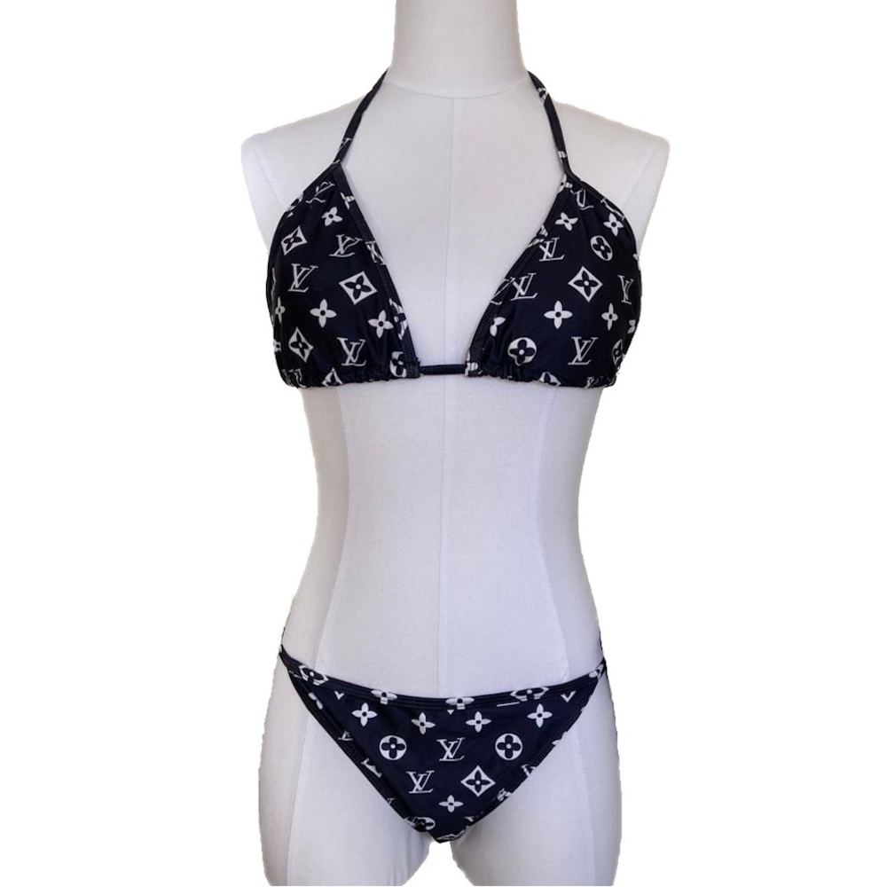 Bikini y2k monogram black 2 set